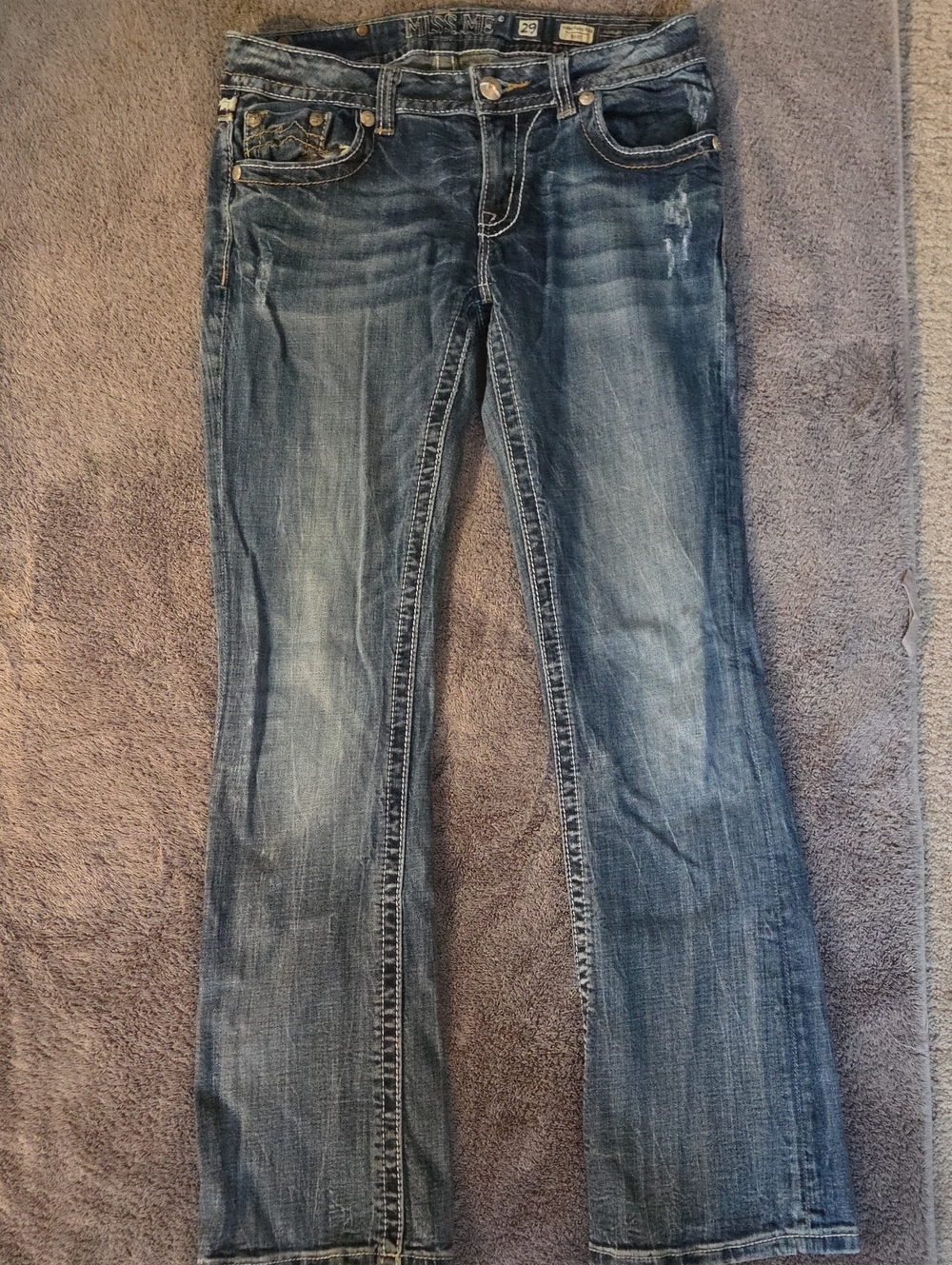 Miss Me Blue Washed Flare Jeans